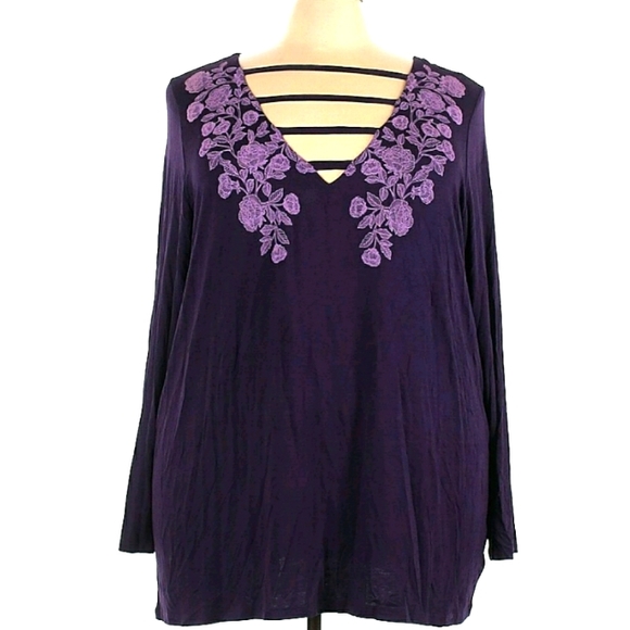 Torrid Long Sleeve V-Neck Top Size 5x - Picture 1 of 2